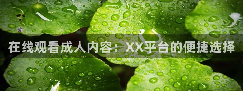 酷玩直播飞速直播低调看nba直播：在线观看成人内容：XX平台的便捷选择
